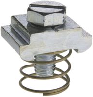 Nutenstein Woertz, Stahl verzinkt, M10, mit Feder und Schraube