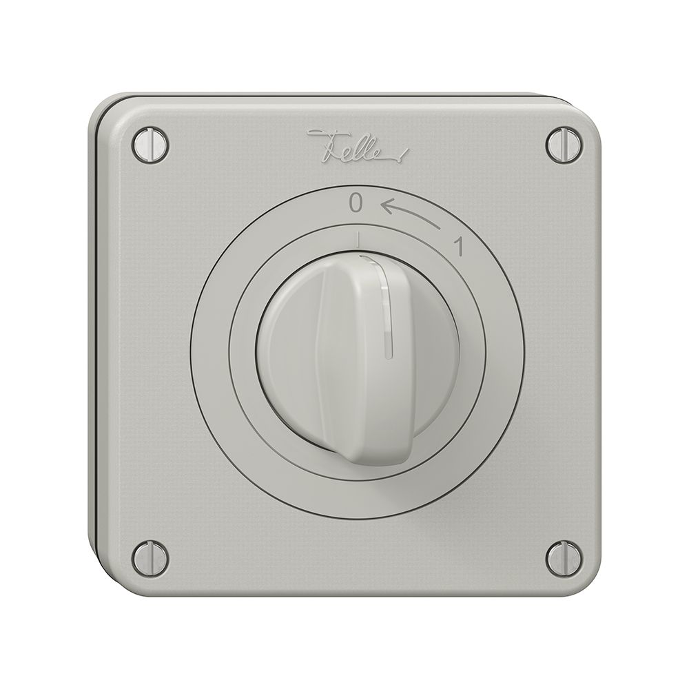 NUP-Schwenktaster NEVO, mit Drehgriff, KS, 0 <- 1, lichtgrau