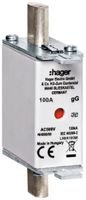 Fusible HPC Hager DIN000 500VAC 100A gG/gL avertisseur double antirouille