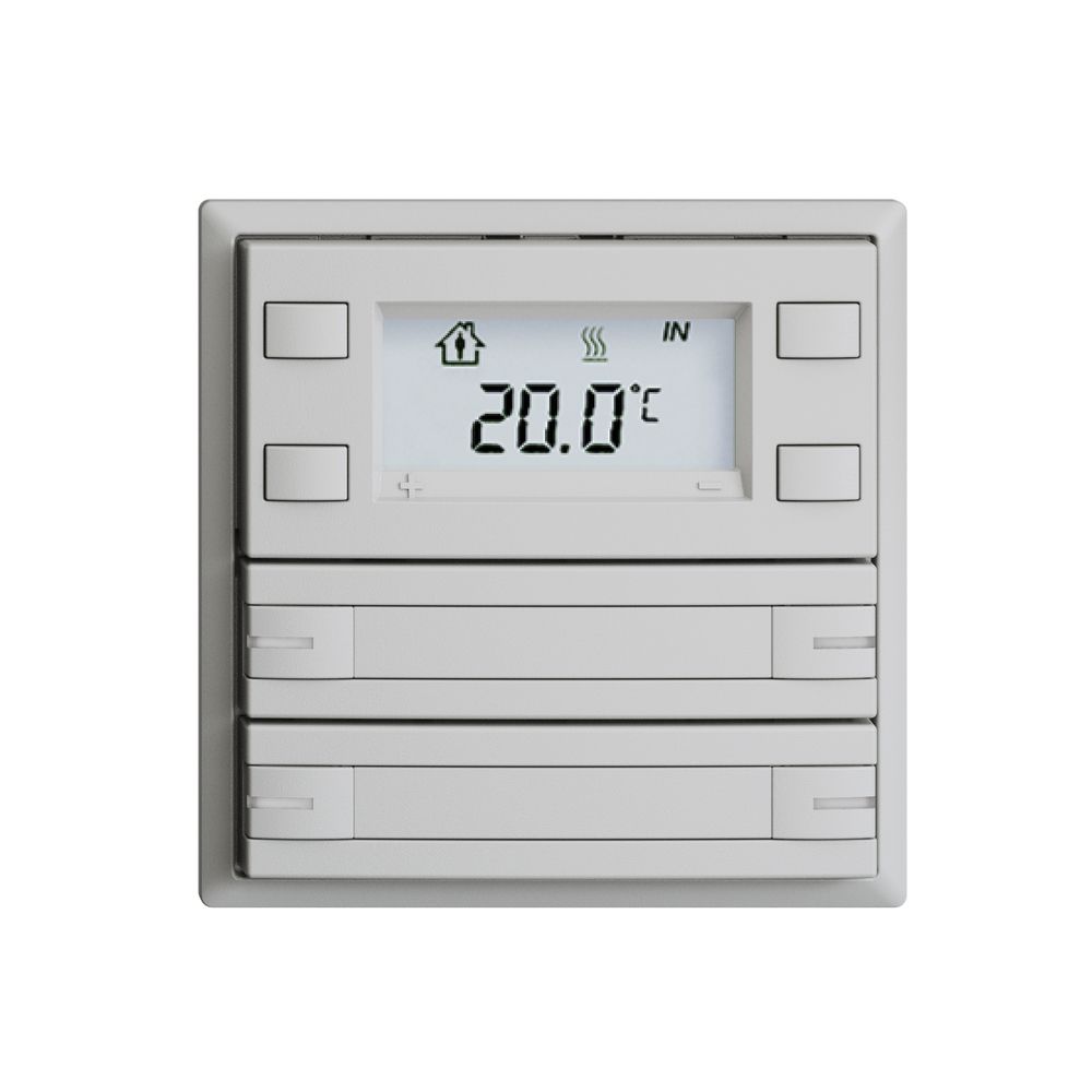 UP-RTH-Taster KNX 4-fach EDIZIOdue F hellgrau, mit Papier+LED RGB