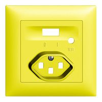 Frontset EDIZIOdue zu FI-Steckdose lemon
