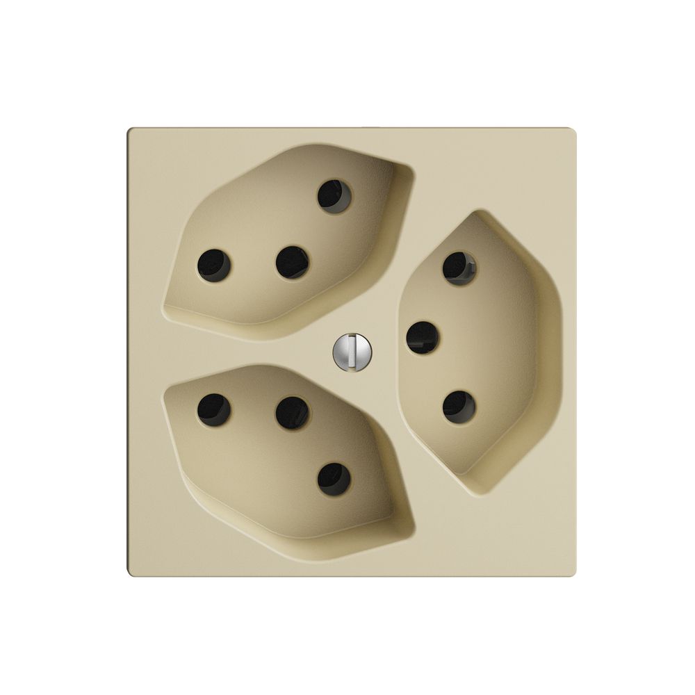 UP-Steckdose EDIZIOdue 3×T13 vanille