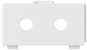 Modulo multimedia M3 vuoto per 2 morsetti HP Ø6.4mm bianco