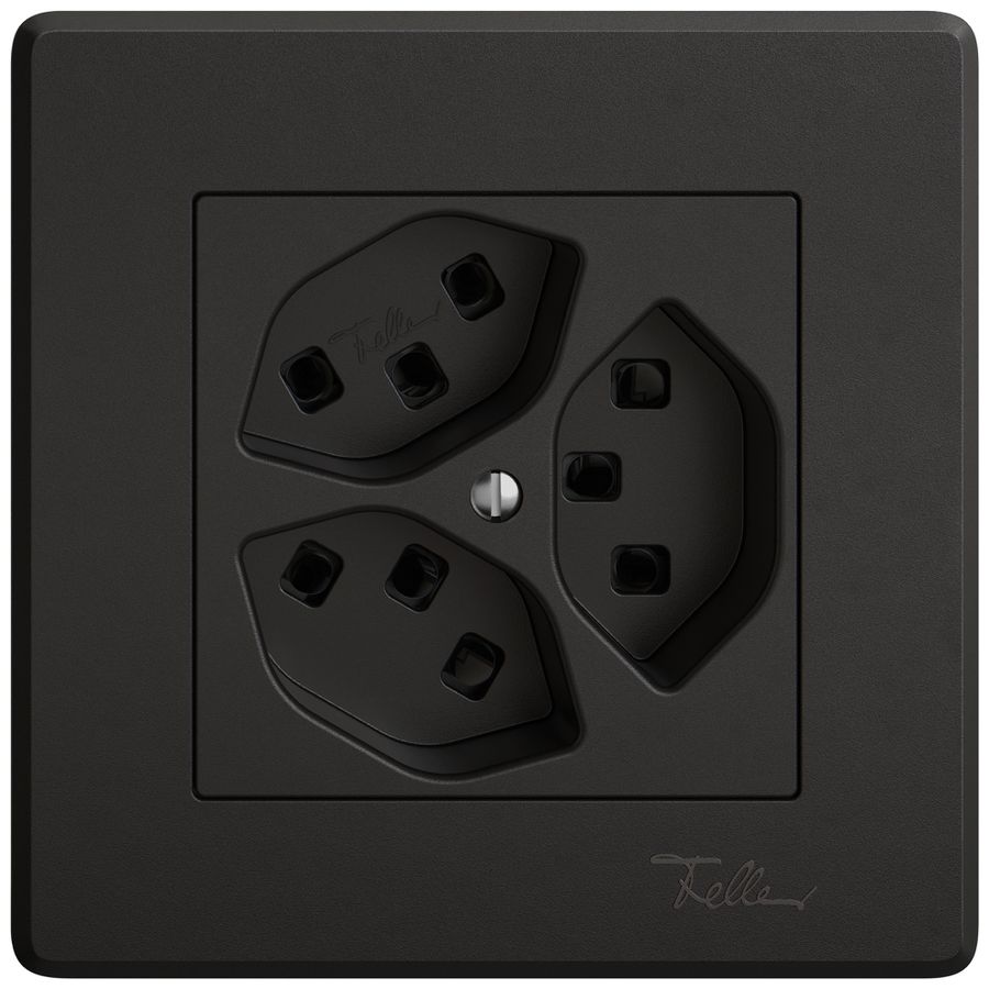 UP-Steckdose EDIZIO.liv SNAPFIX® 3×T23 sz