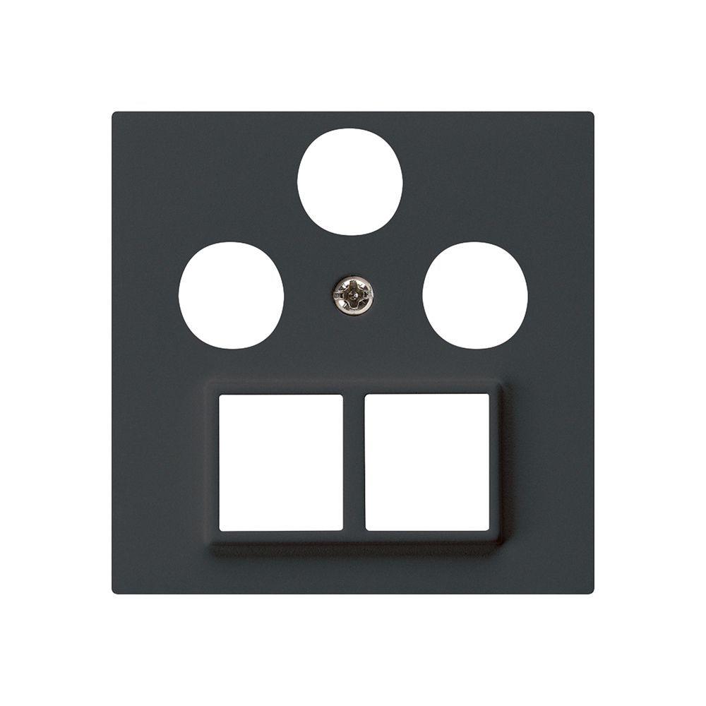 Frontplatte HMS kallysto für R/TV/SAT schwarz