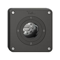 Interrupteur rotatif NUPU NEVO, 2/1 L, sans cylindre, KS, 0-1-0-2, noir