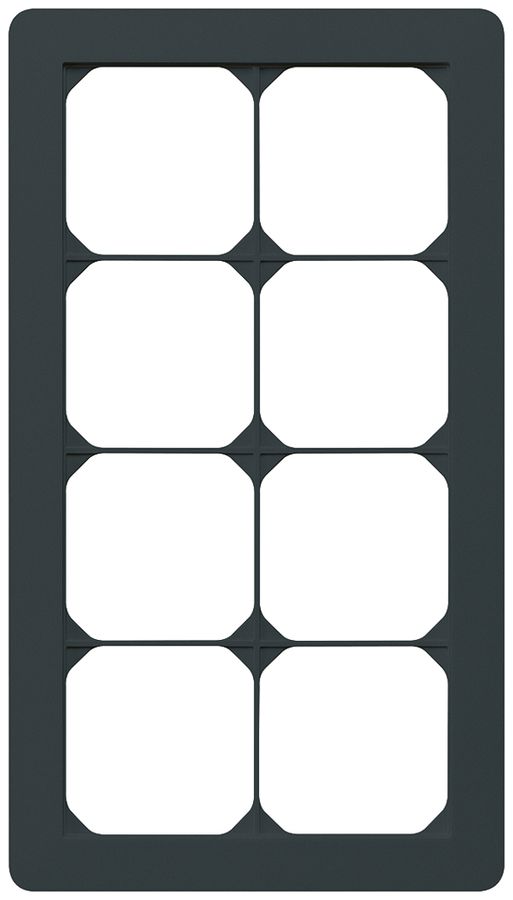 UP-Abdeckrahmen kallysto.trend 4×2 schwarz 154×274mm