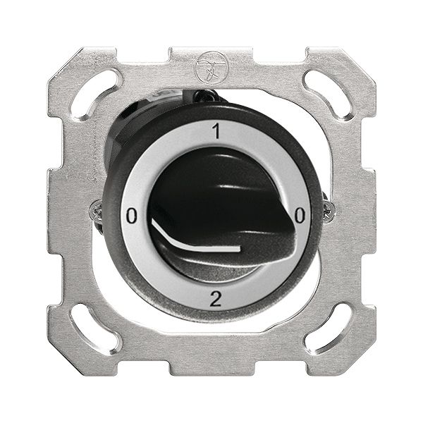 UP-Drehschalter FH 2/2P schwarz mit Drehgriff
