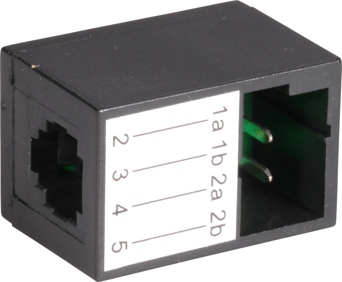 Adaptateur direct TT83f/RJ11f UTP, noir