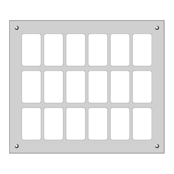 Plaque de montage FLF 3×6 Al blanc FH