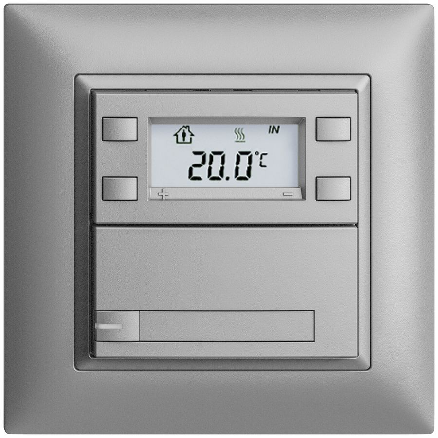 Poussoir RTH ENC KNX 1× EDIZIOdue FMI silver, avec pap.+LED RGB