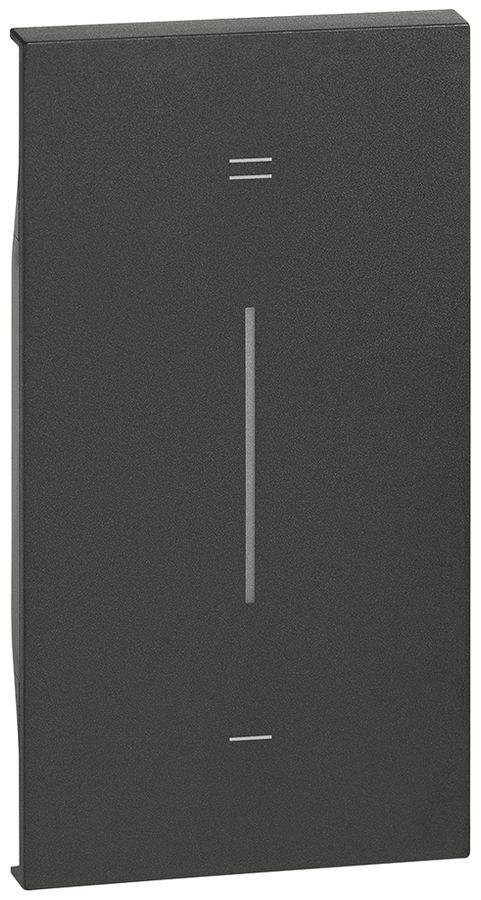 Cache de touche Living Now 2 mod.p.touche MyHOME illuminable a.symbole +/- noir