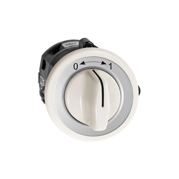 Contact pivotant ENC 0<-->1 blanc, avec manette