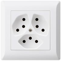 UP-Steckdose kallysto.line 3×T13 weiss