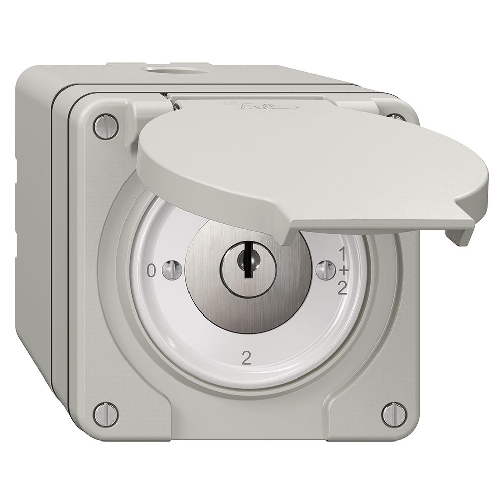 Interrupteur rotatif NAP NEVO, 1/1 L, avec serrure&2 clés, KS, 0-1-1+2-2, grc