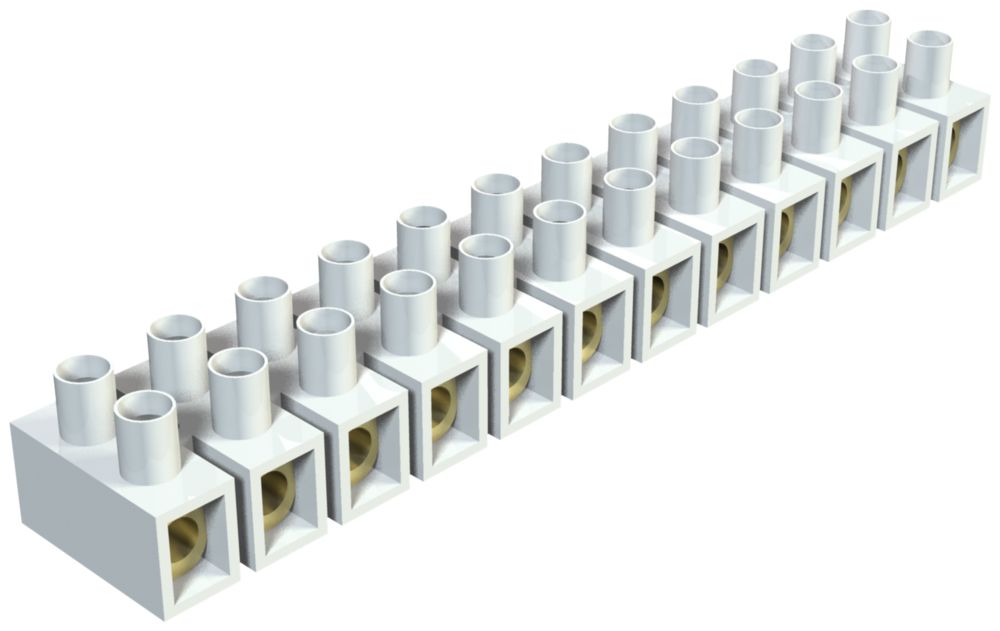 Morsettiera Bettermann 12P 25mm² 750V bianco