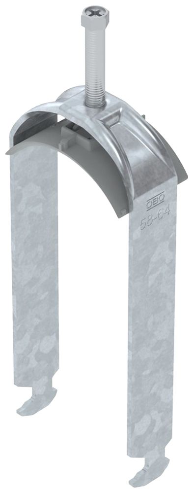 Fixation rapide BET 2056 pied à H mat.synthétique 58…64mm 2×câble acier Zn-ch-im