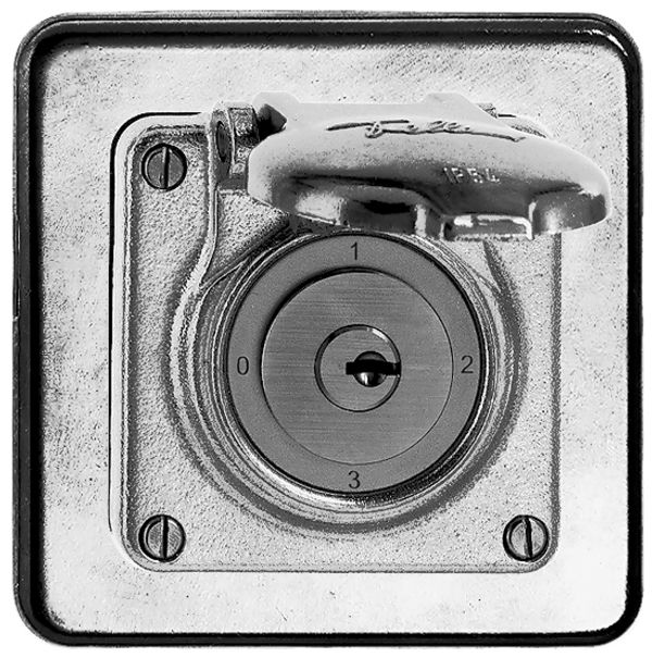 Interrupteur rotatif ENC mouillé 5/2P Al nature avec serr. de sûr.