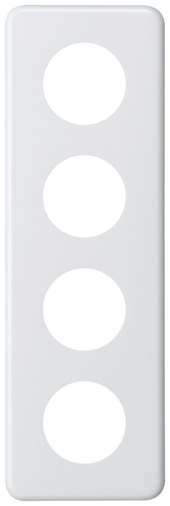 Abdeckplatte basico 4×1 4×Ø43mm weiss
