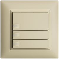 UP-Universaltaster 3×1T Steckklemme EDIZIOdue vanille, mit LED