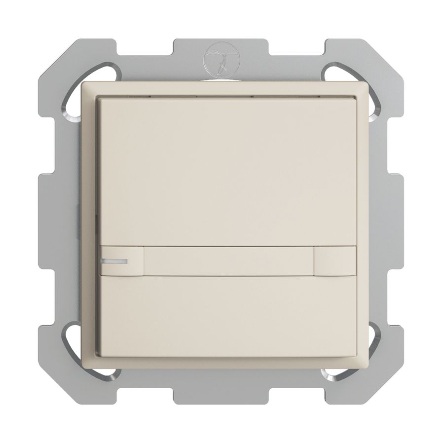 Poussoir KNX RGB ENC EDUE, 250mW, a.LED RGB, papier, 1×pouss., C.2×T., crema