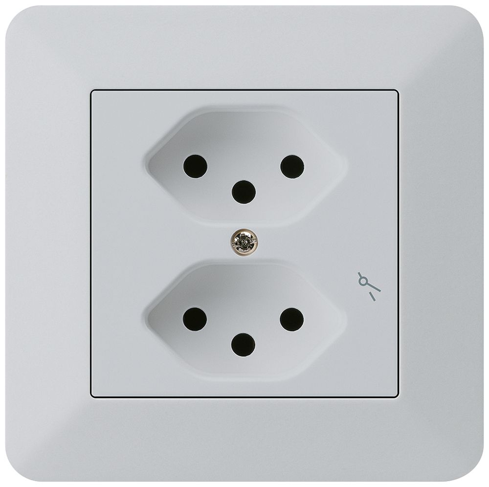 UP-Steckdose kallysto.trend 2×T13/1 hellgrau