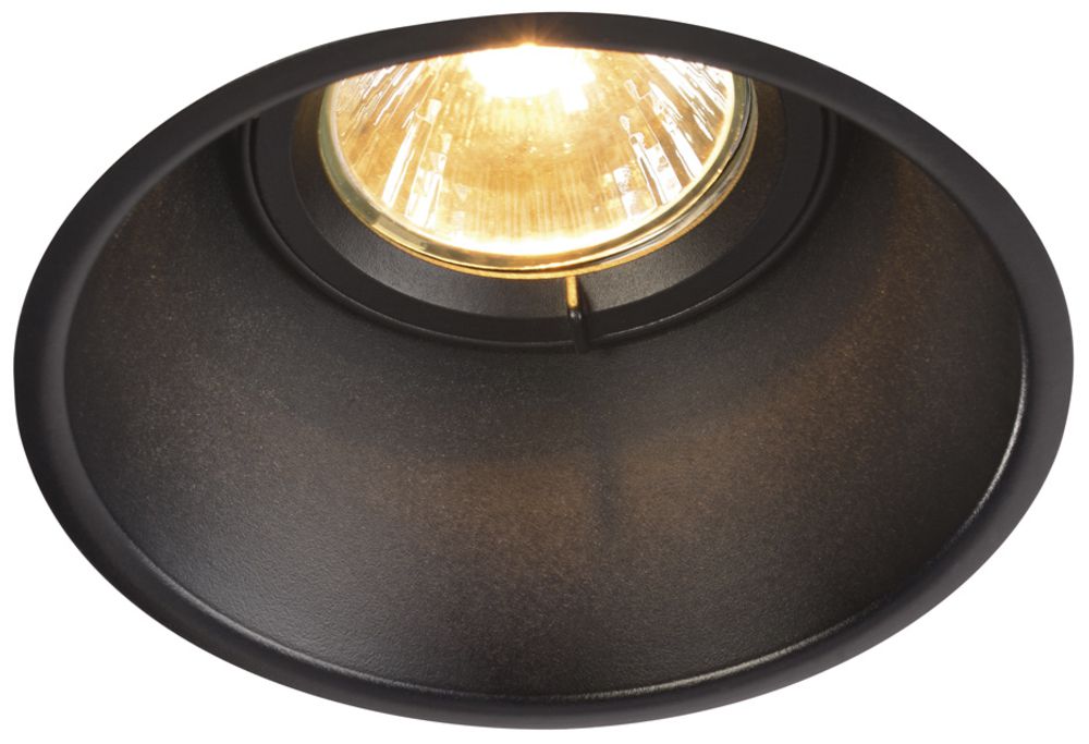 Downlight INC SLV HORN-T, GU10 50W IP20 noir mat