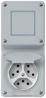 UP-Kombination robusto Wechselschalter Steckdose 3×T13 86×146mm grau