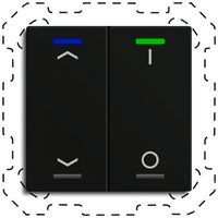 EB-Taster KNX RGBW MDT BE-TAL600216.C1 2T/4B schwarz matt "Jalousie"-"I/O"