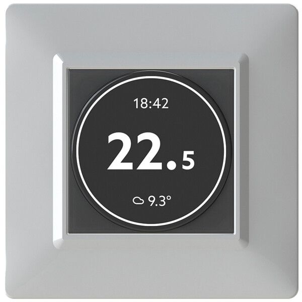 Thermostat d'ambiance ENC FINDER 4box SWIPE 5A/230VAC 7…33°C 132×10×112mm gris