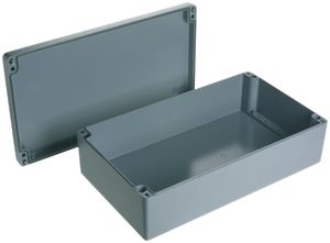 Scatola AP Al 400×230×110mm grigio IP65 Lithos Woertz