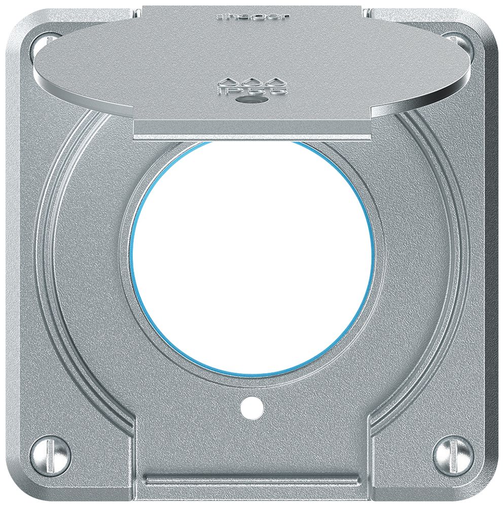 Oberteil robusto für Steckdose IP55 mit Runddichtung & Linse aluminium