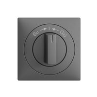 Kit frontal EDIZIOdue Su->I<-Giù gris foncé 60×60mm pour contact pivotant