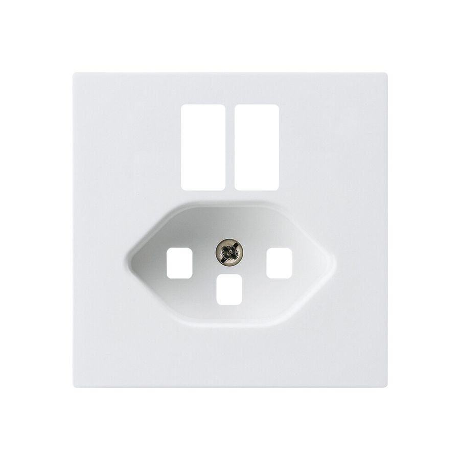 Placca frontale kallysto per presa 2×USB & T23 bianco