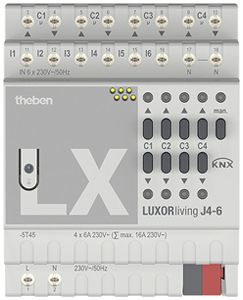 REG-KNX-Jalousieaktor Theben LUXORliving J4-6