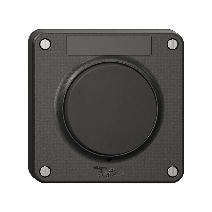 Sonnerie-Drucktaster NEVO N.CO Namensschild 16A 230 VAC, m.Steckklemmen, schwarz