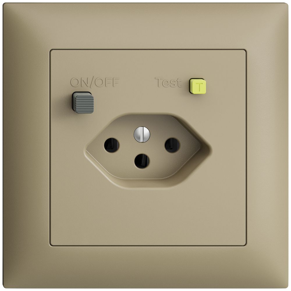 Prise ENC EDIZIOdue T13 FI 30mA FMI, sand