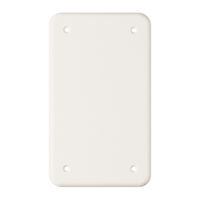 Abdeckplatte FH 2×1 weiss mit 4 Befestigungslöcher