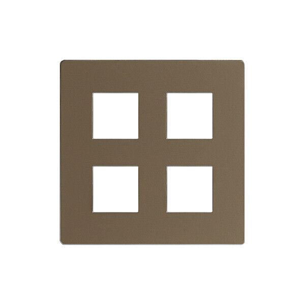 Placca frontale EDIZIOdue elegance per tasto quadriplo hazel