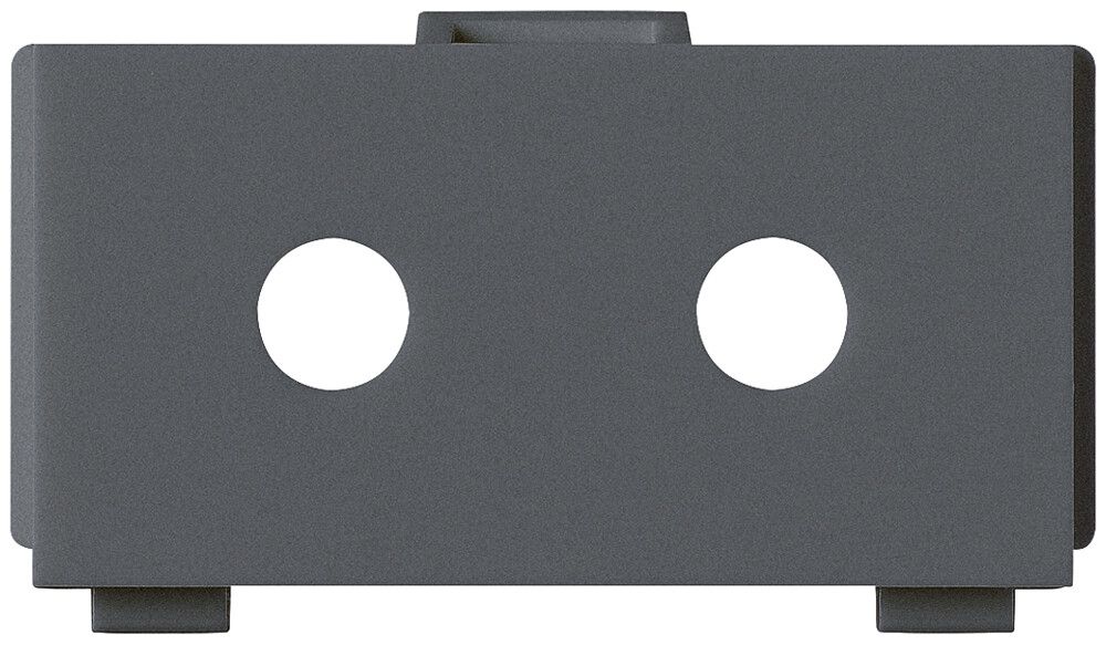 Modulo multimedia M3 vuoto per 2 morsetti HP Ø6.4mm antracite