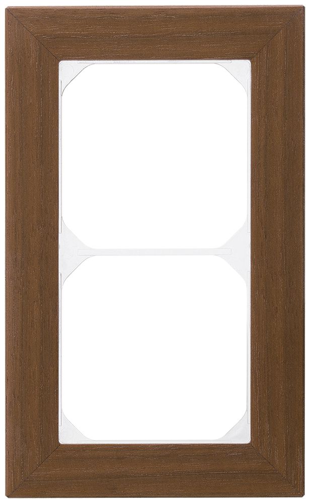 Abdeckrahmen KAL.art 2×1 154×94mm Nussbaum