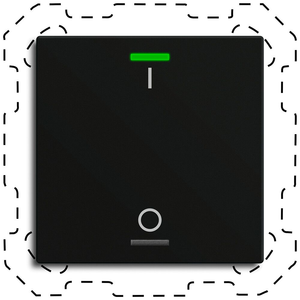 Poussoir KNX RGBW INC MDT BE-TAL60T116.B1 1t/2a temp.noir mat "I/O"