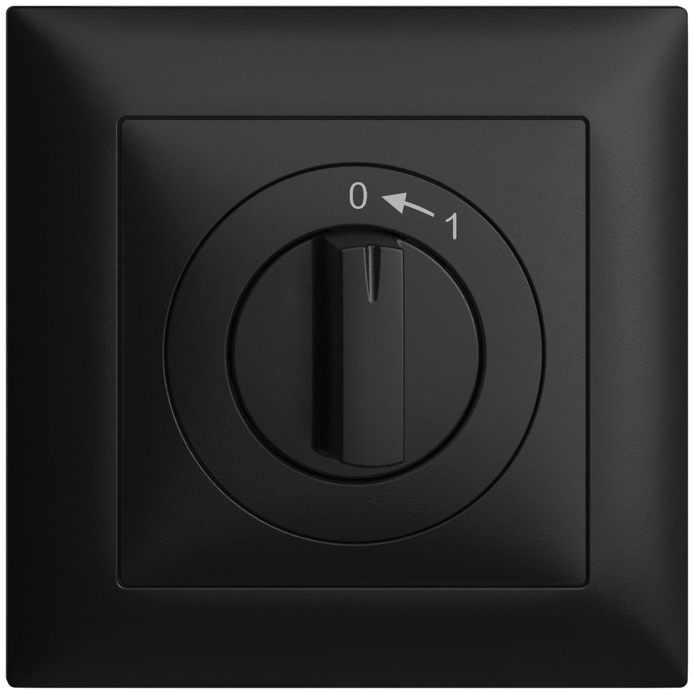 Frontset EDIZIOdue 0<-1 schwarz 88×88mm für Schwenktaster