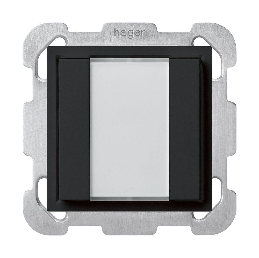 Pulsante universale INC 2×kallysto B con LED nero