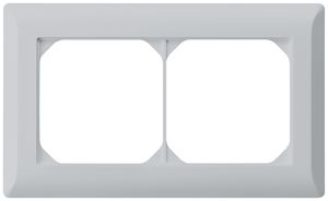 UP-Abdeckrahmen kallysto.line 1×2 hellgrau horizontal 92×152mm
