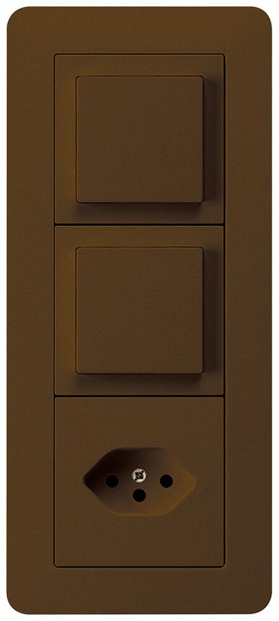UP-Kombination kallysto.trend Gr.I-I-I vertikal 2×Schalter S3+Typ 13 braun