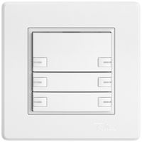 UP-KNX-Taster RGB EDIZIO.liv SNAPFIX® Temperaturfüh.RGB-LED 6×T 1-Tbed.ws