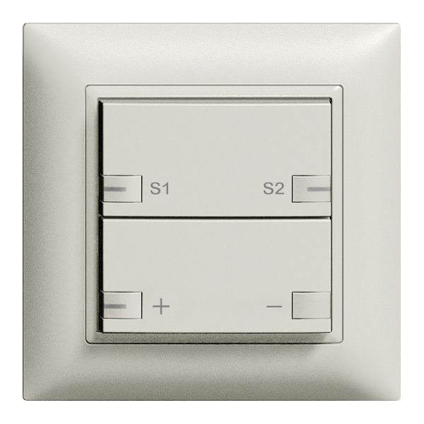 UP-Taster ZEP Universaldimmer Szene 1K/2T mit LED EDIZIOdue hellgrau