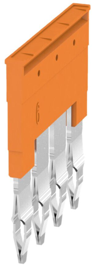 Connexion transversale Weidmüller ZQV 6N/4 branché 4L 8mm isolé 41A orange