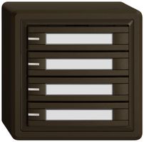 Poussoir KNX RGB AP EDIZIO.liv SNAPFIX® capteur temp.RGB-LED étiqu.4×com.2T br